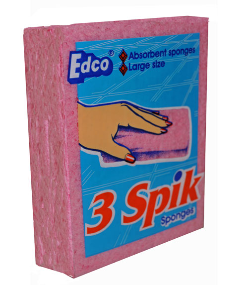 Spik Sponges 160x120x10mm Pink Pack of 3