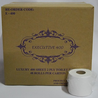 Toilet Paper - Swan Executive 2 Ply 400Sh Ind/Wrap 48 Roll/Ctn