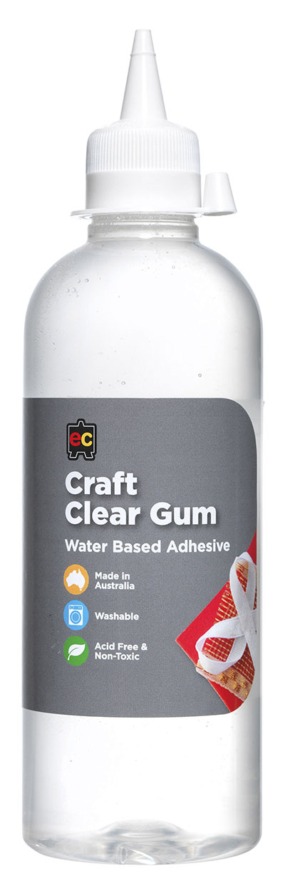 EC Craft Glue Clear Gum Kids Water Based Washable Adhesive Non Toxic 5  Litre 5L